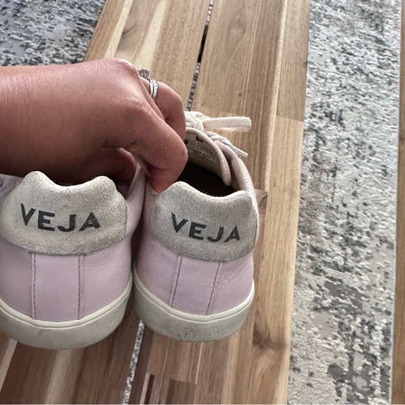 Veja Esplar in Petal Pink Patent Leather Lace Sneakers Size Women's US 9 - Picture 9 of 15